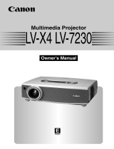 Canon LV-X4 LV-7230 User manual