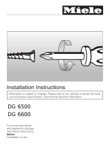 Miele DG6500 Installation guide