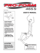 ProForm 465S User manual