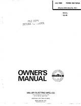 Miller GL-40 Owner's manual