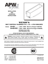 APW Wyott FDDL-66 Operating instructions