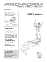 Pro-Form Stride Trainer 595 User manual