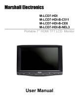 Marshall Electronics M-LCD7-HDI-B-CE6 User manual