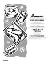 Amana UPRIGHT FREEZER Specification