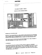 Maytag Stacked Washer/Dryer Operating instructions