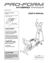 ProForm Hybrid Trainer PFEL03812.2 User manual