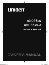 Uniden uh065sx User manual