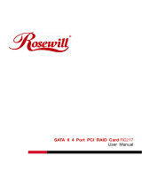 Rosewill SATA II 4 Port PCI RAID Card RC217 User manual