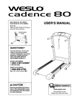 Weslo Cadense 80 User manual