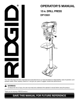 RIDGID DP15501 User manual