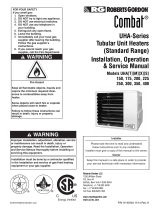 Roberts Gorden Unit Heater Standard User manual