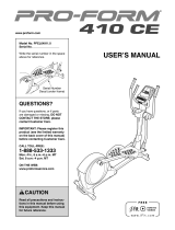 Pro-Form 450 Elliptical User manual