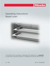 Miele Steam Oven Operating instructions