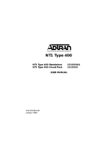 ADTRAN NT1 T400 User manual
