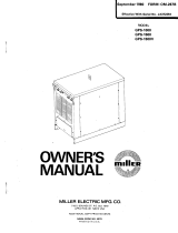 Miller JA372254 Owner's manual