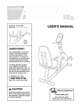 Weslo Pursuit E20 User manual