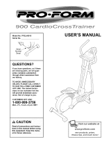 Pro-Form 900 CardioCrossTrainer User manual