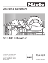 Miele G803 Owner's manual