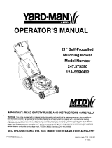 Yard-Man 247.375590 Owner's manual