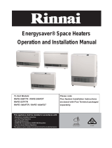 Rinnai Energysaver RHFE-1004FTR Installation guide