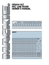 Mackie CR1604 User manual