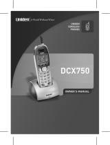 Uniden DCX750 - DCX 750 Cordless Extension Handset User manual