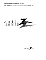 Zenith Z42PX21DH Owner's manual