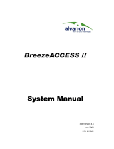Alvarion BreezeACCESS 900 User manual