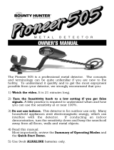Bounty Hunter PIONEER 505 Owner's manual