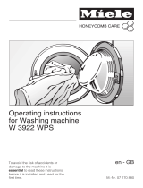 Miele W 3922 WPS User manual
