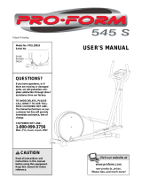 ProForm heart rate monitor 545S User manual