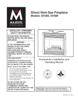 Majestic fireplaces DV580 Operating instructions