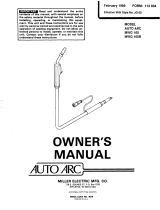 Miller MWG 160 Owner's manual