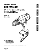 Craftsman 315.111920 User manual