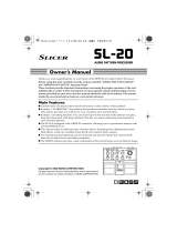 Roland Slicer SL-20 User manual