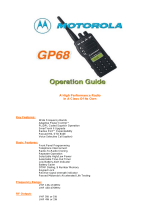 Motorola GP68 Operating instructions