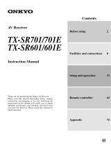Samsung TX-SR701 Owner's manual