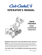 Cub Cadet 826 4x4 User manual