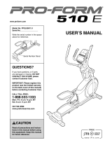 Pro-Form PFEL05811.0 User manual