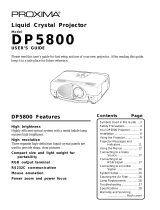 Proxima DP5800 User manual