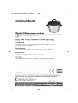 Morphy Richards DIGITAL 5 LITRE SLOW COOKER 48724 Operating instructions