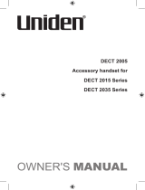 Uniden DECT 2015 Series User manual