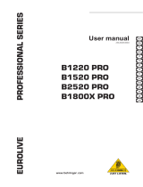 Behringer EUROLIVE PROFESSIONAL B1800X PRO User manual