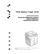 Savin 1018 User manual