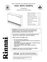 Rinnai ENERGYSAVER ES38 Installation guide