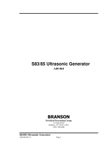Branson S83 Owner's manual