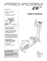 Pro-Form E73 User manual