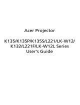 Acer K135 User manual
