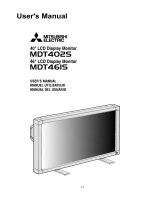 Mitsubishi Electronics MDT402S User manual