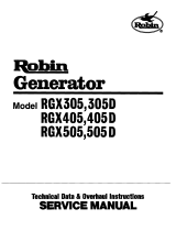 Subaru Robin Power Products RGX505 User manual